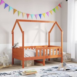 Cadre de lit d'enfants forme de maison sans matelas pin 