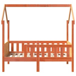 Cadre de lit d'enfants forme de maison sans matelas pin 