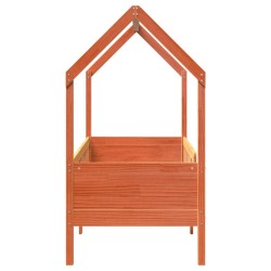 Cadre de lit d'enfants forme de maison sans matelas pin 