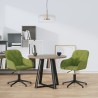 Chaises pivotantes à manger lot de 2 Vert clair Velours 