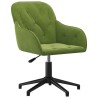 Chaises pivotantes à manger lot de 2 Vert clair Velours 