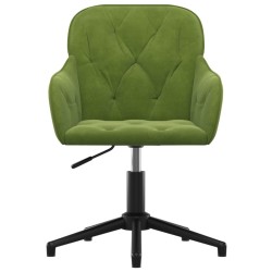 Chaises pivotantes à manger lot de 2 Vert clair Velours 