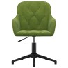 Chaises pivotantes à manger lot de 2 Vert clair Velours 