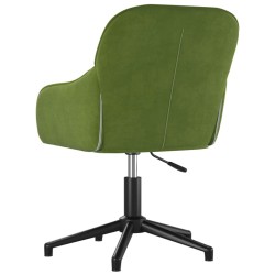 Chaises pivotantes à manger lot de 2 Vert clair Velours 