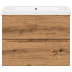 Armoire lavabo avec bassin intégré chêne artisanal 