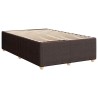Cadre de lit sans matelas marron foncé 120x190 cm tissu 