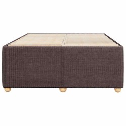 Cadre de lit sans matelas marron foncé 120x190 cm tissu 