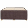 Cadre de lit sans matelas marron foncé 120x190 cm tissu 