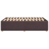 Cadre de lit sans matelas marron foncé 120x190 cm tissu 