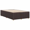 Cadre de lit sans matelas marron foncé 120x190 cm tissu 