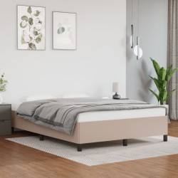 Cadre de lit sans matelas cappuccino 140x190 cm similicuir 