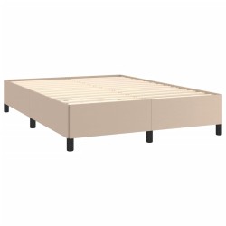 Cadre de lit sans matelas cappuccino 140x190 cm similicuir 