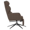 Chaise de relaxation avec repose-pieds Taupe Tissu 