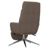 Chaise de relaxation avec repose-pieds Taupe Tissu 