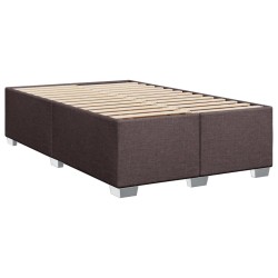 Cadre de lit sans matelas marron foncé 120x190 cm tissu 