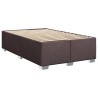 Cadre de lit sans matelas marron foncé 120x190 cm tissu 