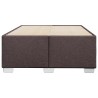 Cadre de lit sans matelas marron foncé 120x190 cm tissu 