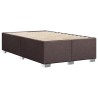Cadre de lit sans matelas marron foncé 120x190 cm tissu 