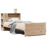 Lit bibliothèque sans matelas 90x200 cm bois de pin massif 