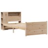 Lit bibliothèque sans matelas 90x200 cm bois de pin massif 