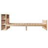 Lit bibliothèque sans matelas 90x200 cm bois de pin massif 