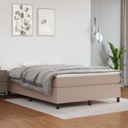 Cadre de lit sans matelas cappuccino 140x190 cm similicuir 