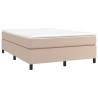 Cadre de lit sans matelas cappuccino 140x190 cm similicuir 