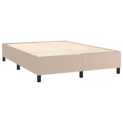 Cadre de lit sans matelas cappuccino 140x190 cm similicuir 