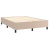 Cadre de lit sans matelas cappuccino 140x190 cm similicuir 