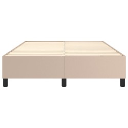 Cadre de lit sans matelas cappuccino 140x190 cm similicuir 