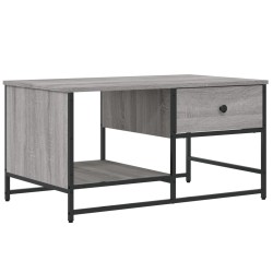 Table basse sonoma gris 85,5x51x45 cm bois d'ingénierie 
