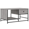 Table basse sonoma gris 85,5x51x45 cm bois d'ingénierie 