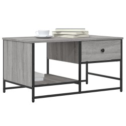 Table basse sonoma gris 85,5x51x45 cm bois d'ingénierie 