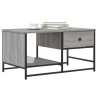 Table basse sonoma gris 85,5x51x45 cm bois d'ingénierie 