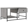 Table basse sonoma gris 85,5x51x45 cm bois d'ingénierie 