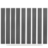 Panneaux de clôture de remplacement 9 pcs WPC 170 cm Gris 
