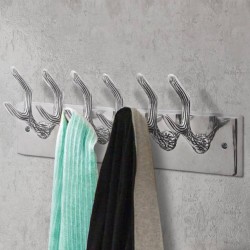 Crochets à vêtements de garde-robe 4 pcs Argenté Aluminium 