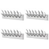 Crochets à vêtements de garde-robe 4 pcs Argenté Aluminium 