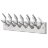 Crochets à vêtements de garde-robe 4 pcs Argenté Aluminium 