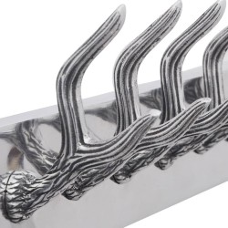 Crochets à vêtements de garde-robe 4 pcs Argenté Aluminium 