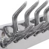 Crochets à vêtements de garde-robe 4 pcs Argenté Aluminium 