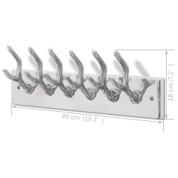 Crochets à vêtements de garde-robe 4 pcs Argenté Aluminium 