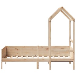 Lit de jour avec toit sans matelas 80x200 cm bois massif 