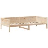 Lit de jour avec toit sans matelas 80x200 cm bois massif 