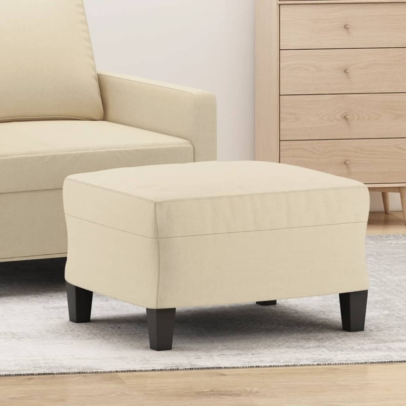 Repose-pied Crème 60x50x41 cm Tissu Repose-pied Crème 60x50x41 cm Tissu