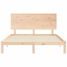 Cadre de lit sans matelas bois de pin massif 