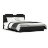 Cadre de lit sans matelas noir 135x190 cm 