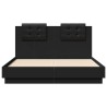 Cadre de lit sans matelas noir 135x190 cm 