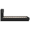 Cadre de lit sans matelas noir 135x190 cm 