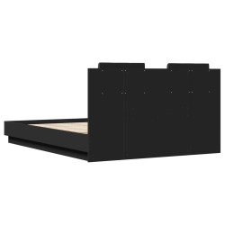 Cadre de lit sans matelas noir 135x190 cm 